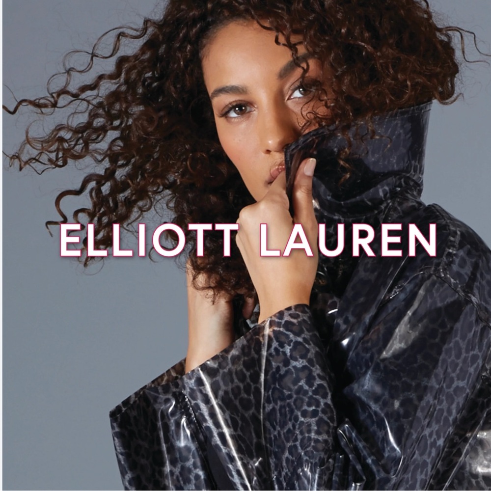 Elliott Lauren Black Leopard Animal Print Transparent Coat 100% TPU Size XS